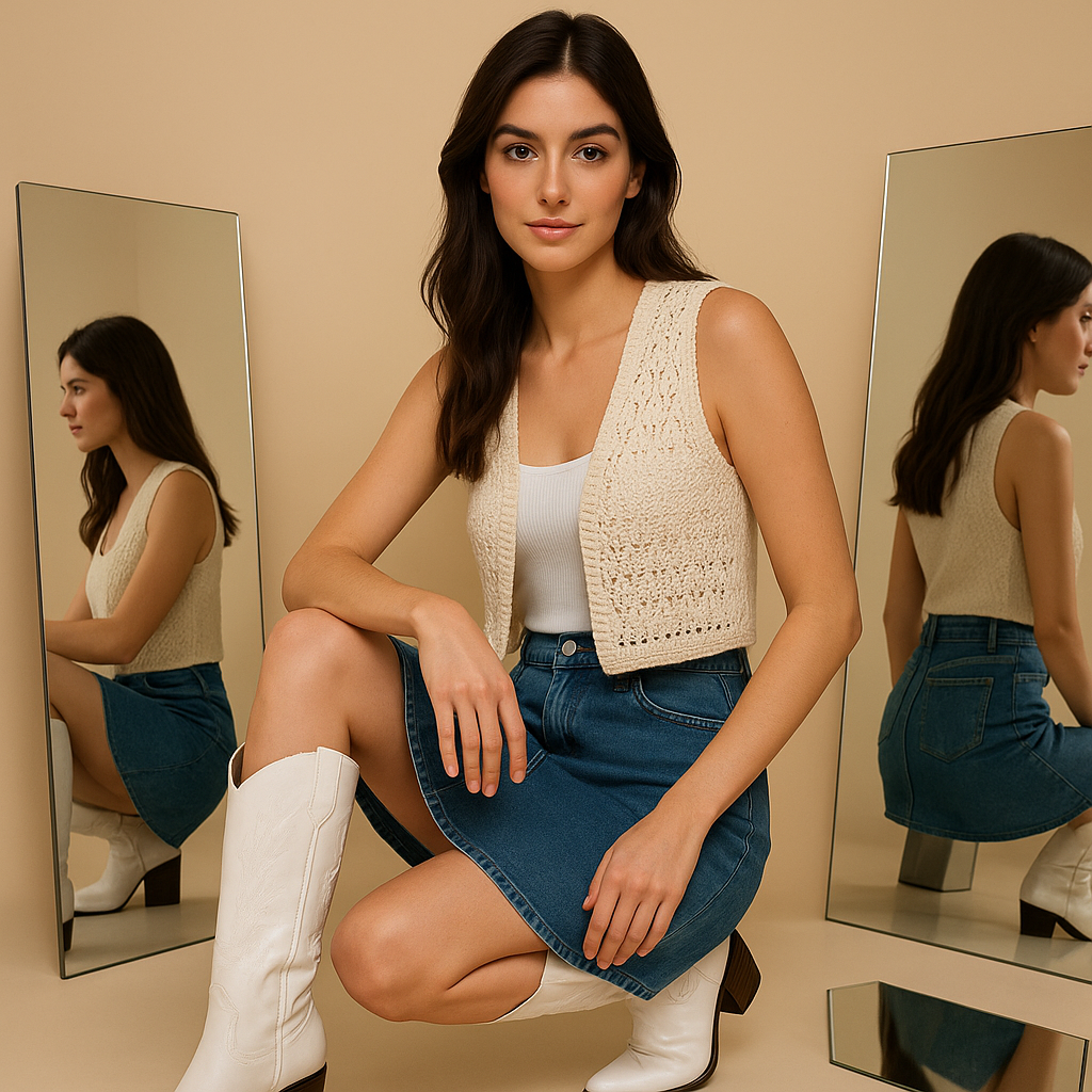 Bota Blanca bordada