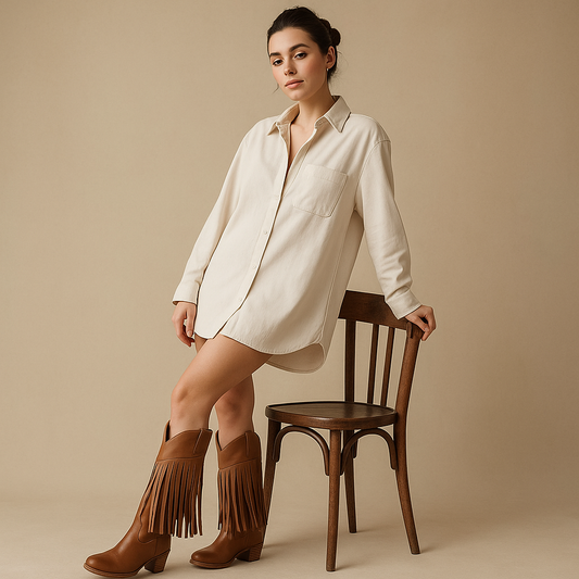 Bota Miel con flecos