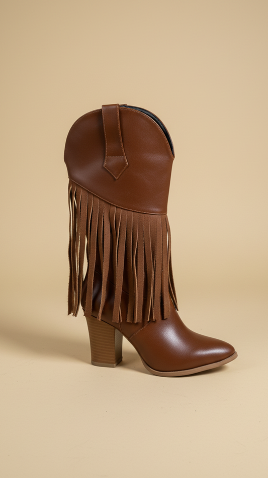 Bota Miel con flecos